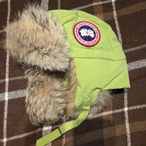 Canada Goose Unisex' Lime Green Winter Trapper Hat